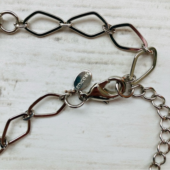 Chico’s Six Strand Multi Layered Silver Tone Necklace - Picture 8 of 11